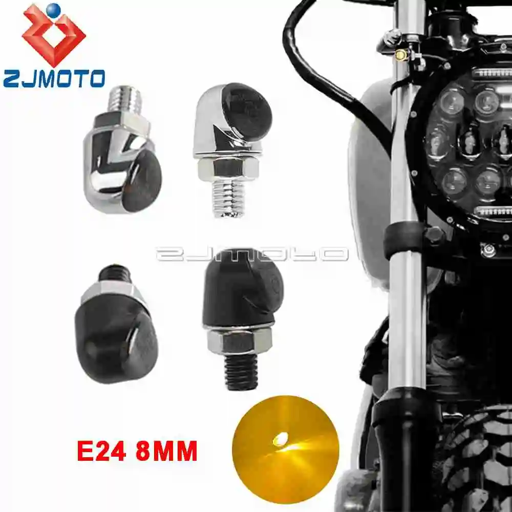 

Motorcycle Mini Amber LED Turn Signa Lights For Honda Suzuki Kawasaki Yamaha Hyosung Aprilia Buell Dirt Street Bike Dual Sport