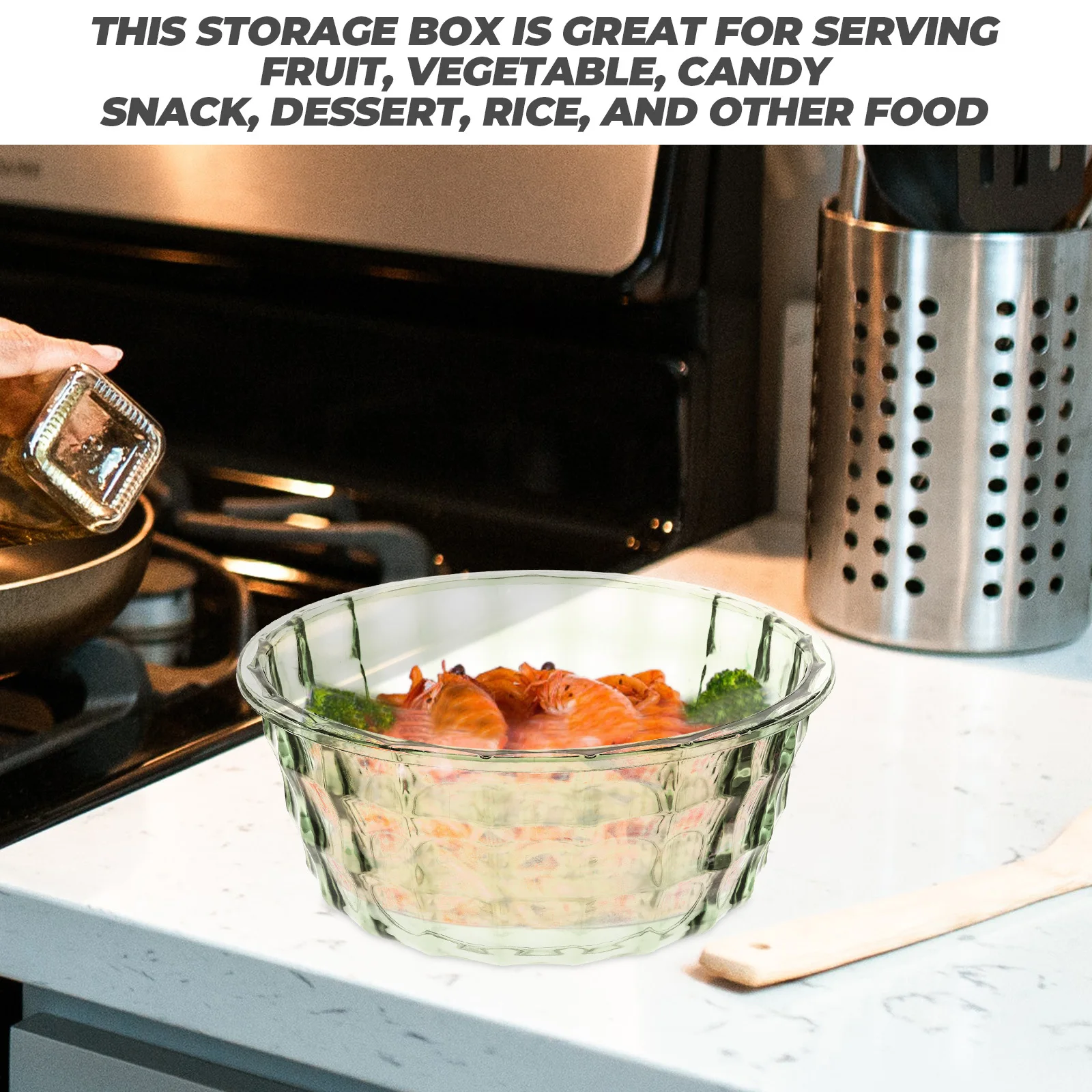 

3Pcs Transparent Food Storage Container Set Leak Proof Fresh Keeping Boxes for Kitchen Refrigerator Pantry Organization Fruit