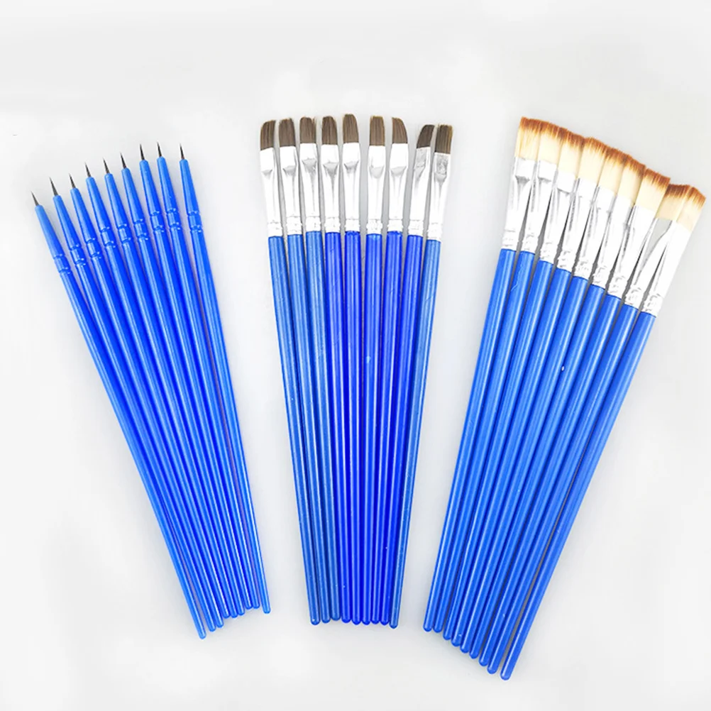 

30pcs Multi-Function Paint Brushes For Acrylic Oil Watercolor Nail Art Reusable Professional Detailing Line Pens