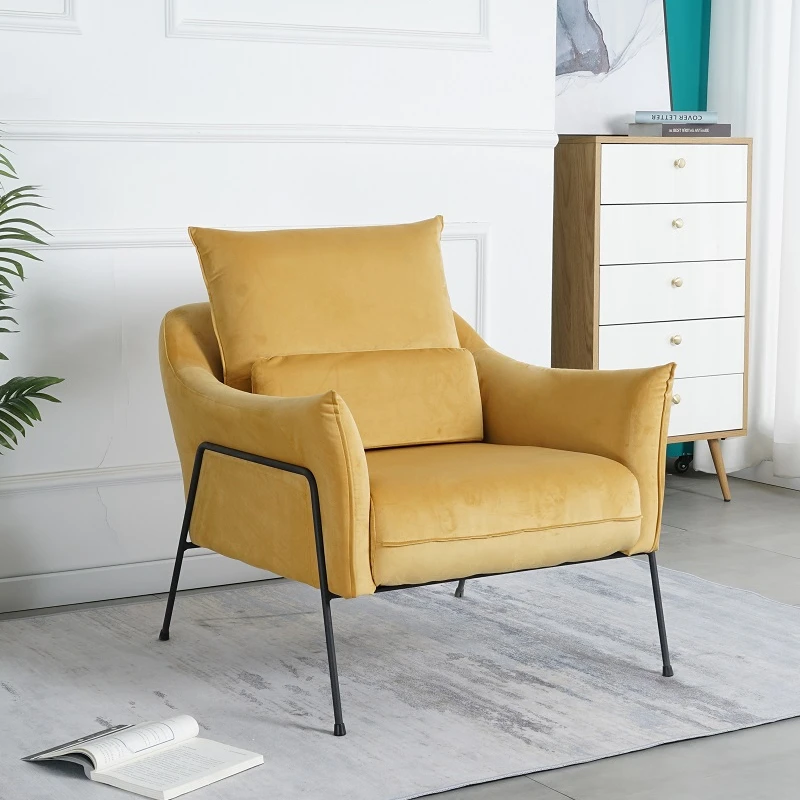 

Wood High Back Accent Velvet Lounge Wing Back Chesterfield Leather Living Room Seat Set Sofa Single Armchair