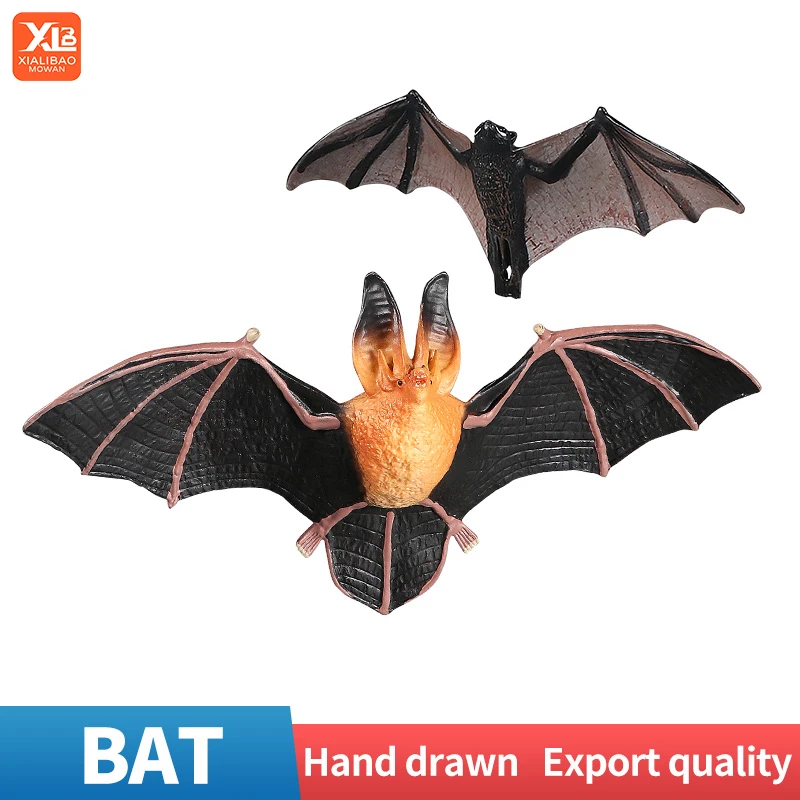 Simulation Animals Figurines Large Bat Action Figures Miniature Decor Collection Cognition Toy For Kids Gift