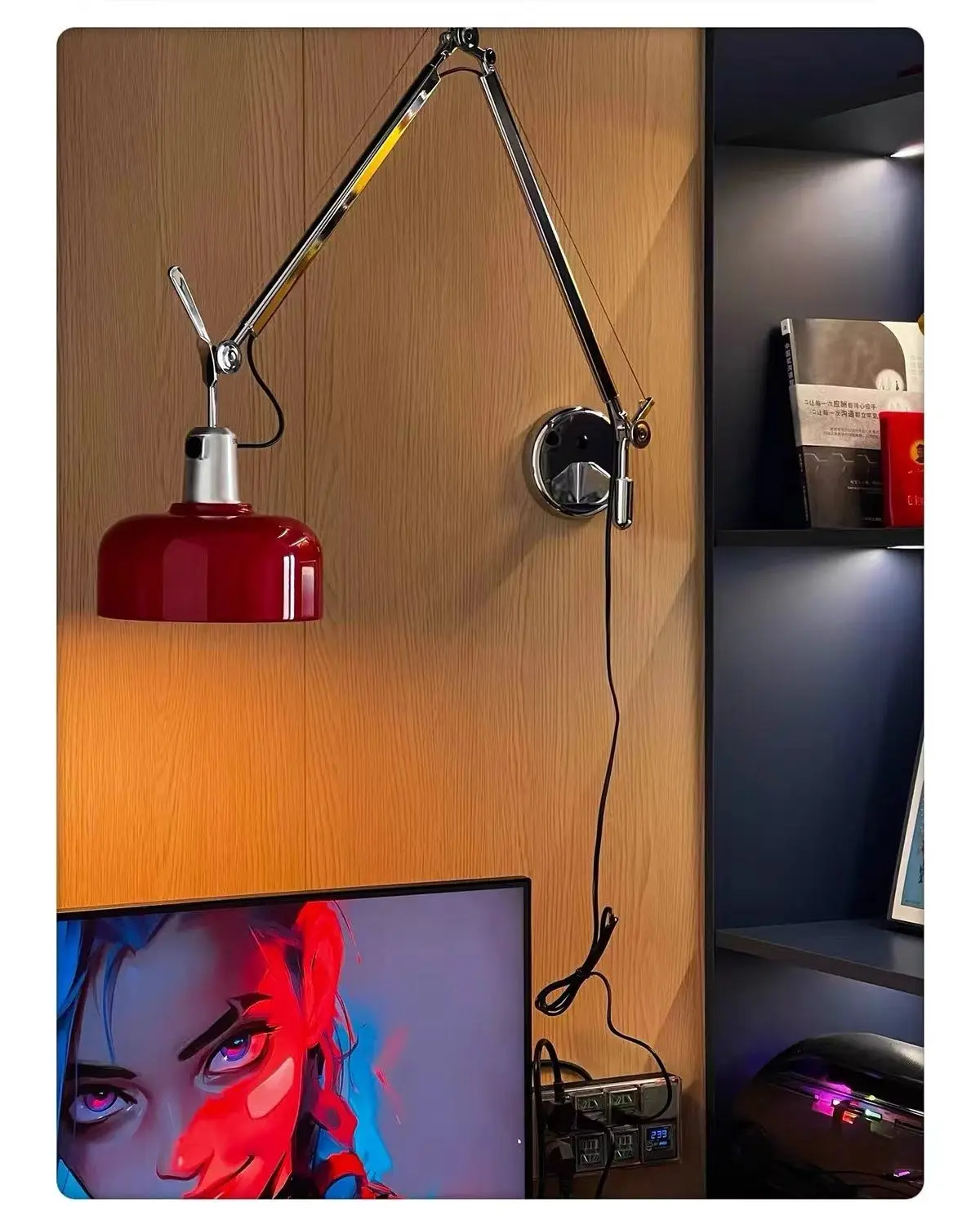Nordic Modern Wall Lamp Swing Arm Adjustable Telescopic Wall Light Minimalist Bedroom Bedside Lamp Reading Lamp LED Home Decor