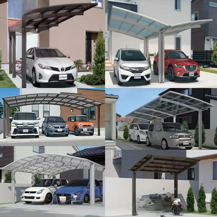 Factory Direct 2026 Appendiabiti da parcheggio per auto in alluminio per terrazza da garage impermeabile personalizzati Carport