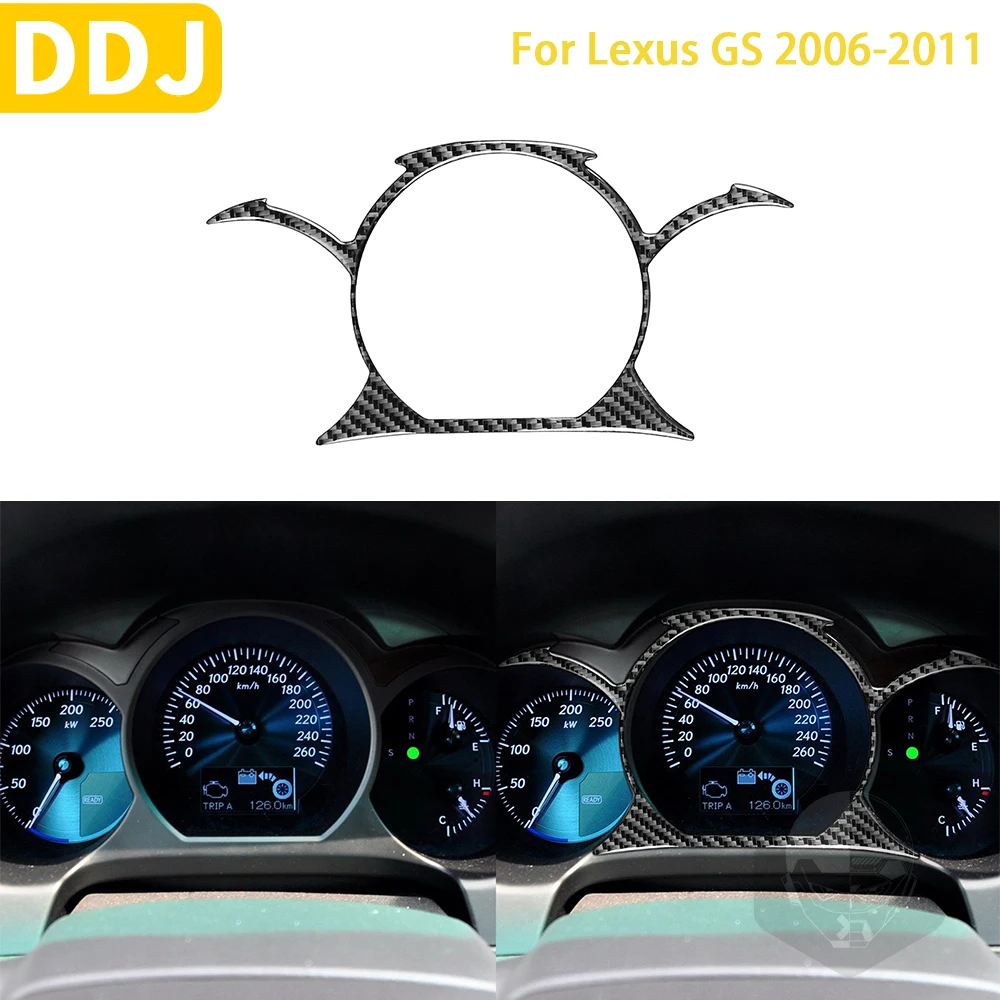 

For Lexus GS 2006 2007 2008 2009 2010 2011 Accessories Car Carbon Fiber Interior Speedometer Panel Trim Stickers Decorative