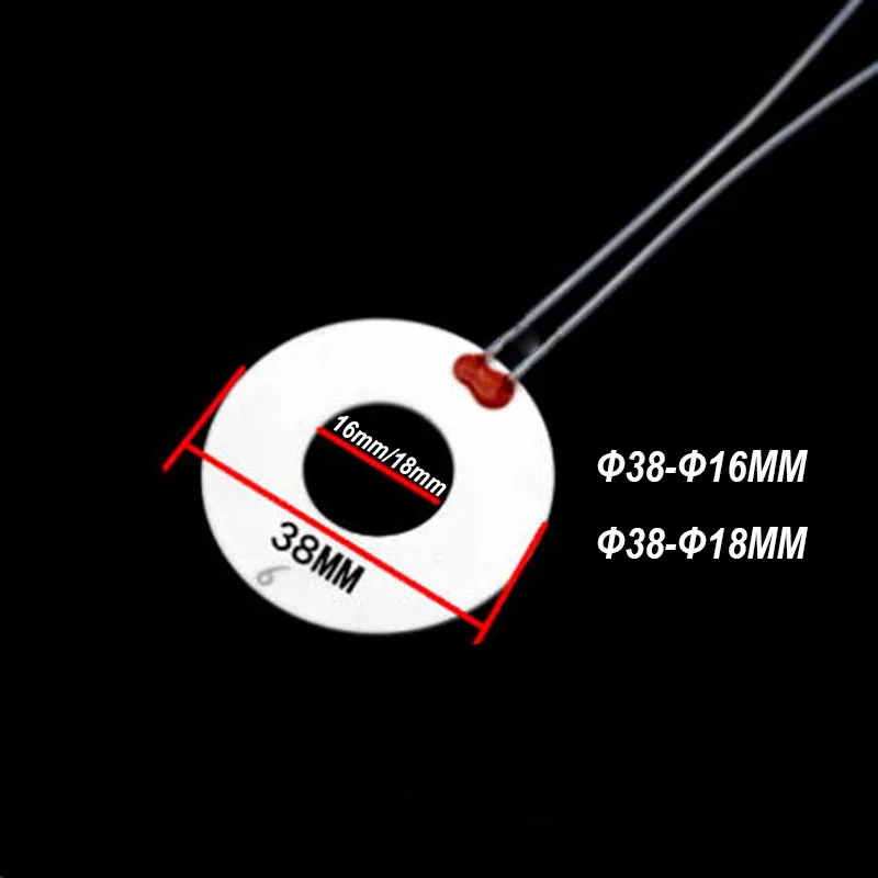Φ38-16mm/Φ38-18mm MCH الحلقي ارتفاع درجة الحرارة سخان من السيراميك الألومينا لوحة التدفئة الكهربائية 3.7 فولت/5 فولت/12V110W 24V95W 2-3 أوم