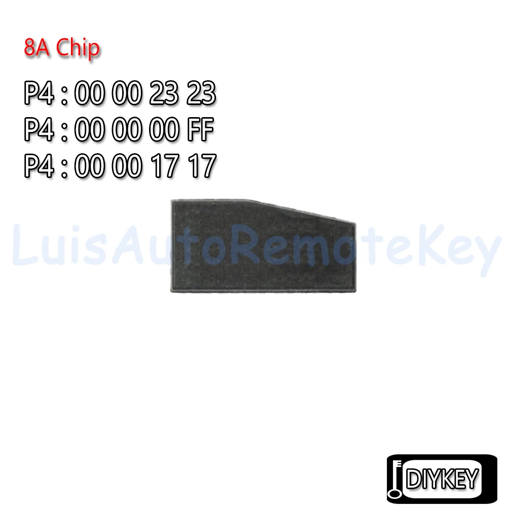 شريحة مستجيب 8A P4 : 00 00 23 23 / P4 : 00 00 FF / P4 : 00 00 17 17 شريحة مفاتيح السيارة 8A H لكيا لسوبارو، عبوة من 10 قطع