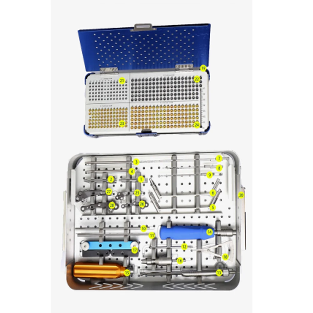 

Orthopedic Veterinary Stainless Steel Titanium Sample-based Customization Veterinary TPLO 2.7/3.5 Locking Plate Instrument Set