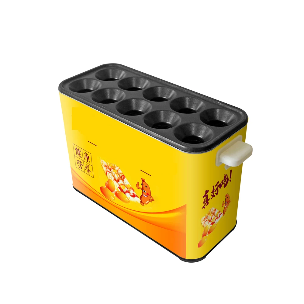 Wholesale Price Snacks Equipment Commercial Korean Egg Sausage Machine 10 Roll Egg Sausage Maker