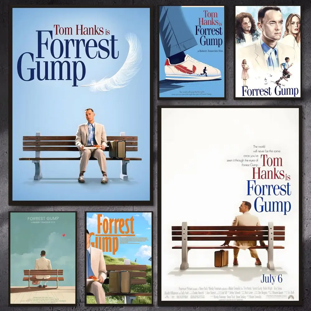 F-Forrest Gump Movie Poster Versatile HD Waterproof Wall Art Self-Adhesive Decor For Any Space Ideal Gift