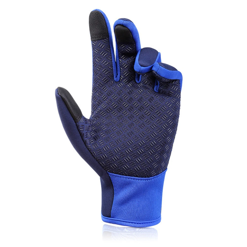 

1 Pair Waterproof Touchscreen Cycling Gloves For Men Anti-Slip Windproof Winter Sports Outdoor Bike Mitts Warm Size Adjustable