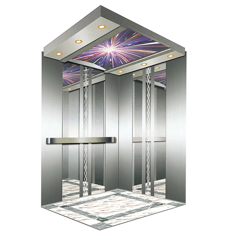 Office Building Elevator 8 Floors 800kg 1.0m S with Emergency Alarm Customized for Business Center Bank High Quality Hot Sale