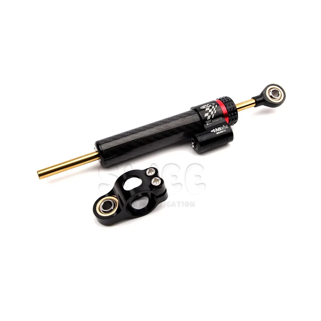 

Motorcycle Scooter Directional Buffer Anti-sway Head Balance Bar, Modified Carbon Fiber Inverted Shock Absorber Titanium