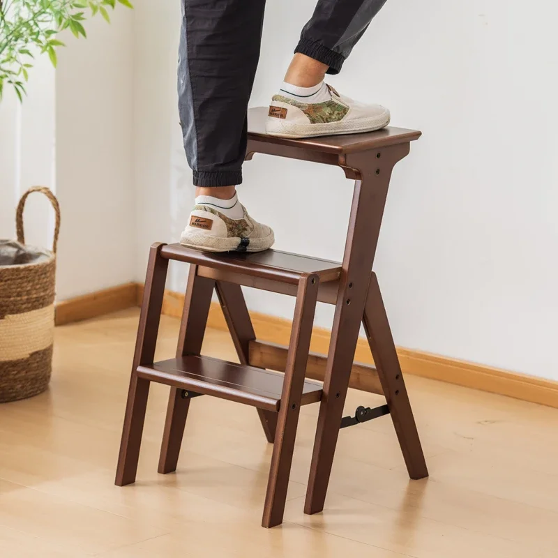 Home Multifunctional Foldable Ladder Creative Porch Change Shoe Stool Kitchen Furniture Living Room 2 Step Ladder Storage Rack