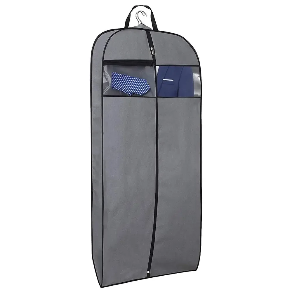 

MISSLO 43-дюймовая дорожная сумка-чехол для одежды с карманом на молнии для аксессуаров, подвесная сумка для хранения костюмов в шкафу