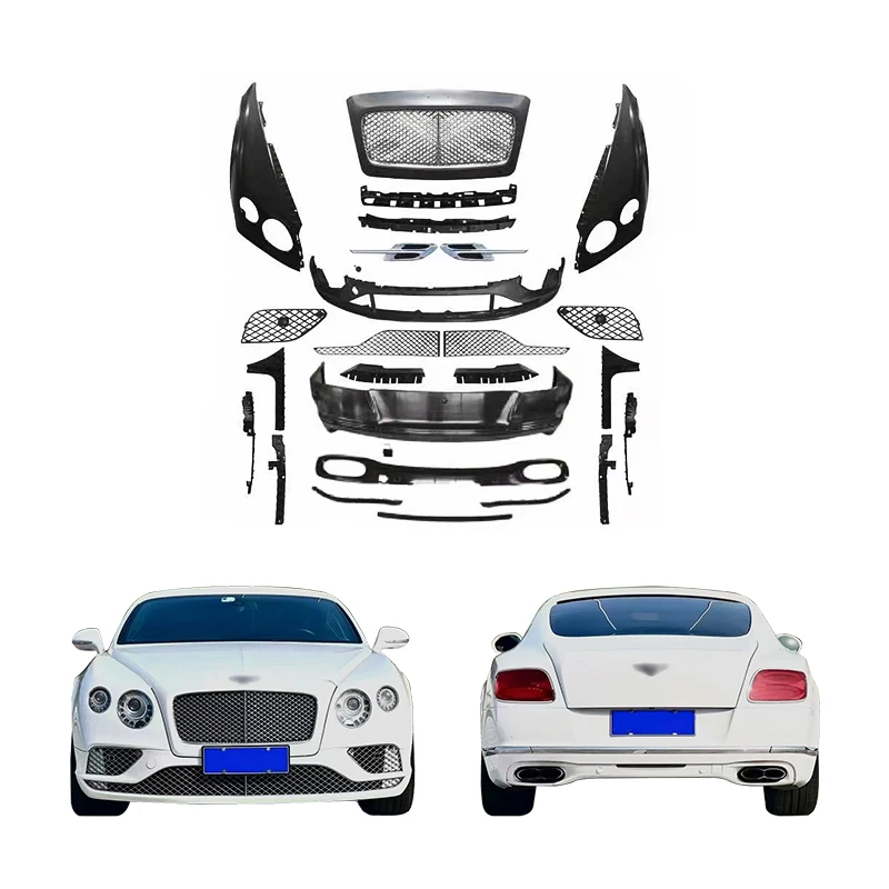 Restomod Body KitsFront Rear Bumpers Body Kit With Fog Light Cut Outs For Continental GT 2012-2015 Upgrade 2019 Supersport