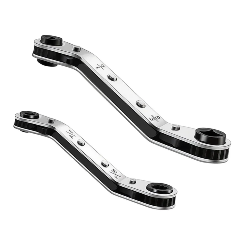 Ratchet Wrench Set 1/4 3/8 3/16 5/16 Inch Metal Hex Adapter Tool For Air Condition Refrigeration Hvac For Service Valve Repair