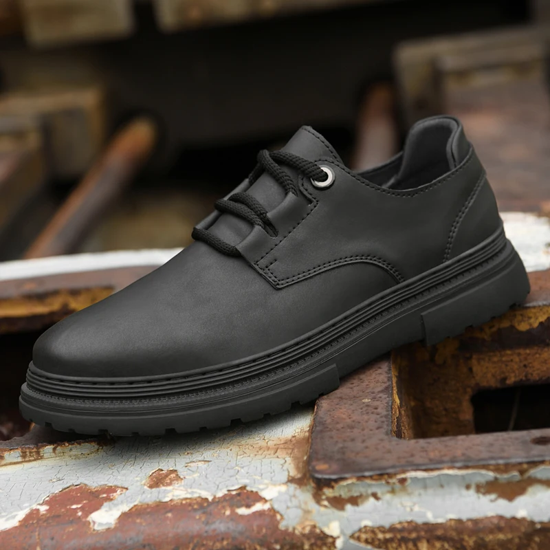 Modemerk Heren Hoogwaardige Werkkleding Schoenen Trendy Retro Heren Oxford Schoenen Nieuwe Lederen Vrijetijdsschoenen Groot Formaat: 37-47