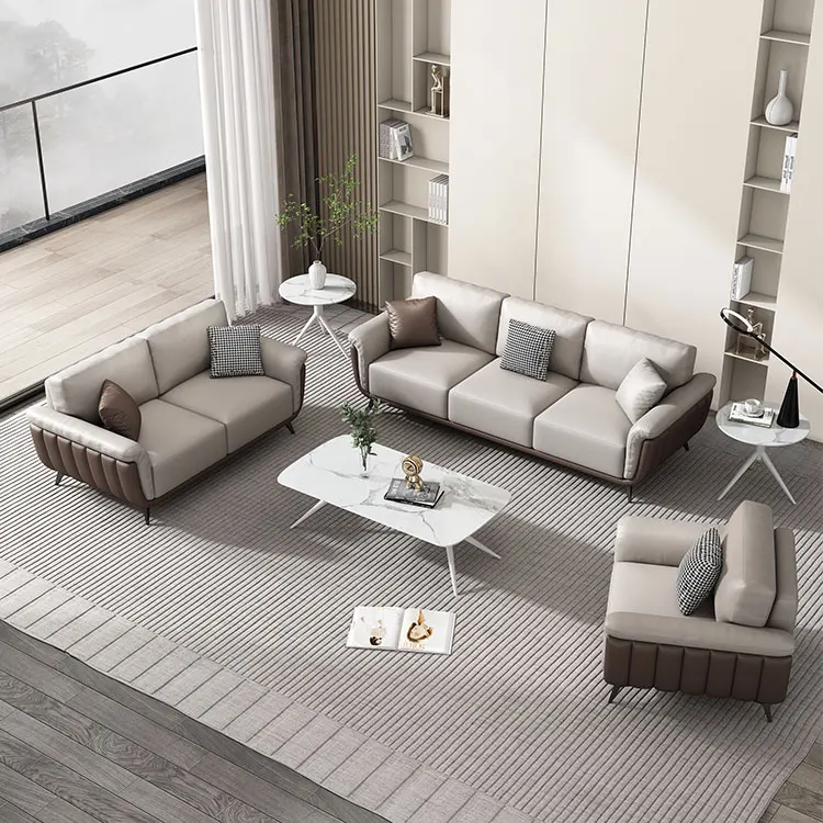

Liyu Furniture Modern Living-room Sofa Upholstery Three Seats Sofa Couch with Slip Cover Solid Wood Leg Sofa for Hotel Office