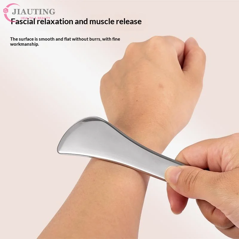 1*Stainless Steel Gua Sha Massage Tool Ergonomic Scraping Massager for Improved Joint Mobility Muscle Stiffness Relief Home Use