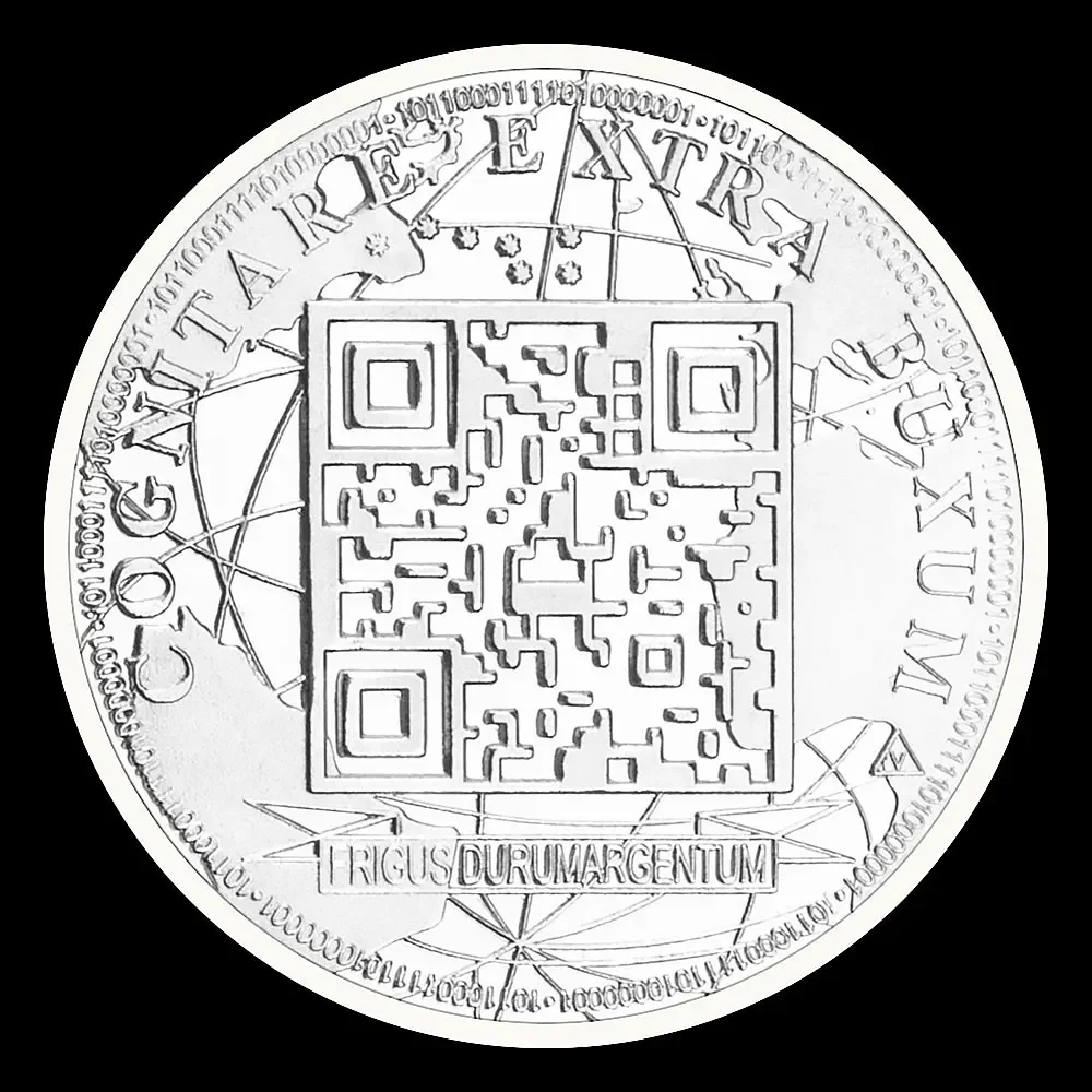 2014 عملة البيتكوين القابلة للجمع مطلية بالفضة عملات البيتكوين المشفرة تذكارية عملات التشفير المادية الحاضر #5