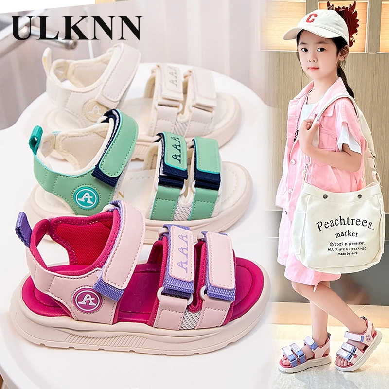 Boys' Sandals Children's Fashion Rose Non-slip Beach Shoes Kid's New Girls' Green Casual Shoes Single Version Sandalies