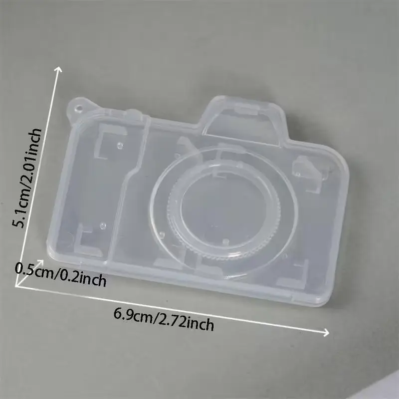 1/2pcs Camera-Shaped Compact Memory Card Holder Organizer Storage Box, Portable Electronic Accessories Card Case