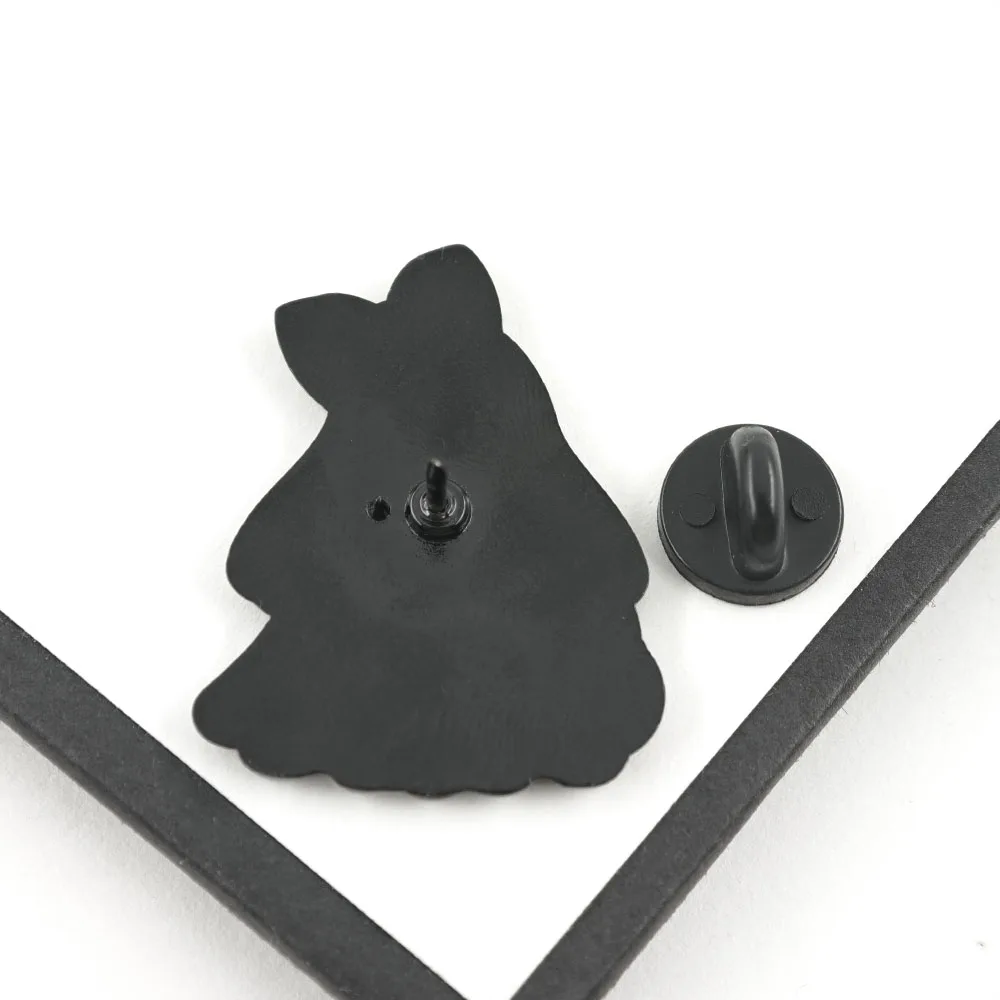 Halloween-Broschen mit Schleifenmuster, niedliche Patchwork-Geister-Emaille-Anstecknadeln, Kürbis-Eimer-Abzeichen, Kawaii-Tier-Schmuck, Anstecknadeln für Revers, Accessoire, Geschenk – Detail 2