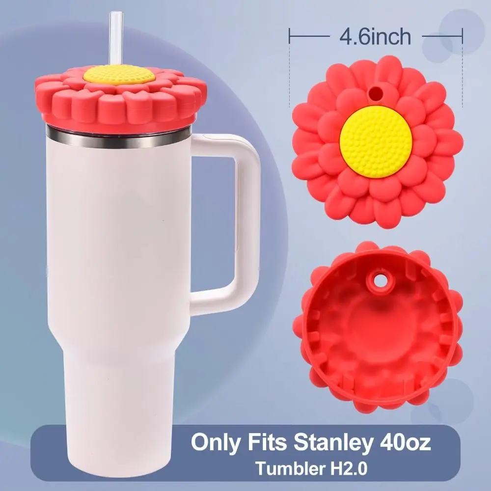 New Scratch-proof Silicone Sealing Cup Cover Dustproof Water Cup Accessories Ice Cup Lids Flowers Protective Cover for