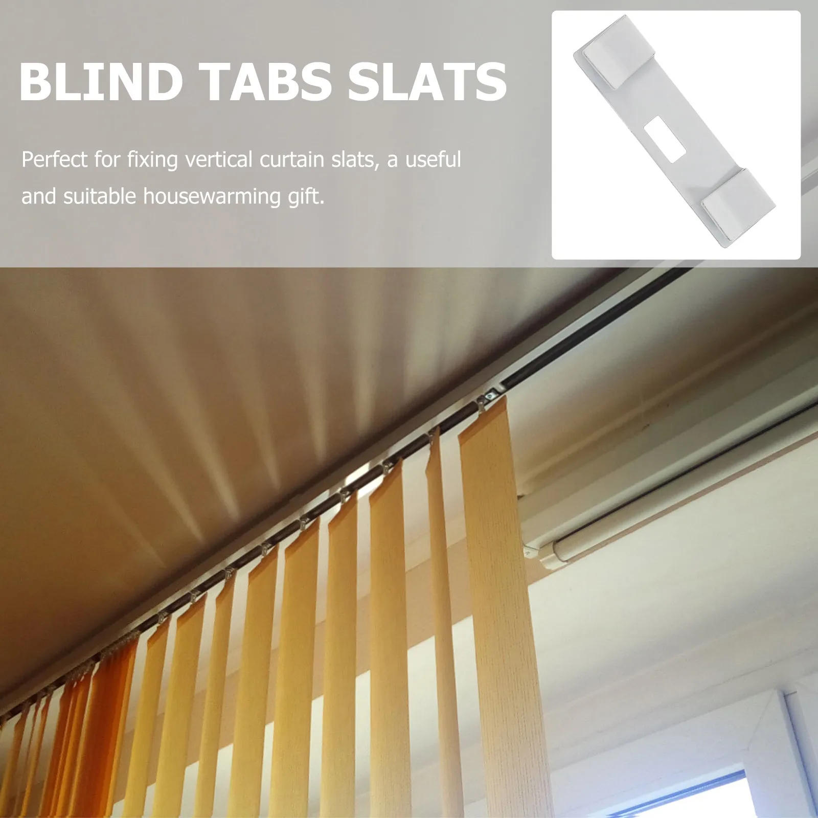 12Pcs Vertical Blind Metal Clips White Rustproof Replacement Slats Repair Fixer for Vertical Curtain Repair Tool