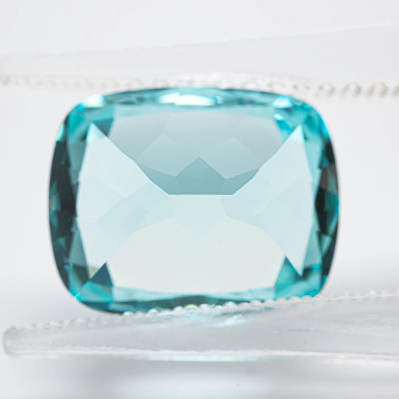 Lab Grown Paraiba Rectangular Cushion Cut Charms Gemstones Extremely Shiny Quality Charms DIY for Jewel Making  AGL Certificate