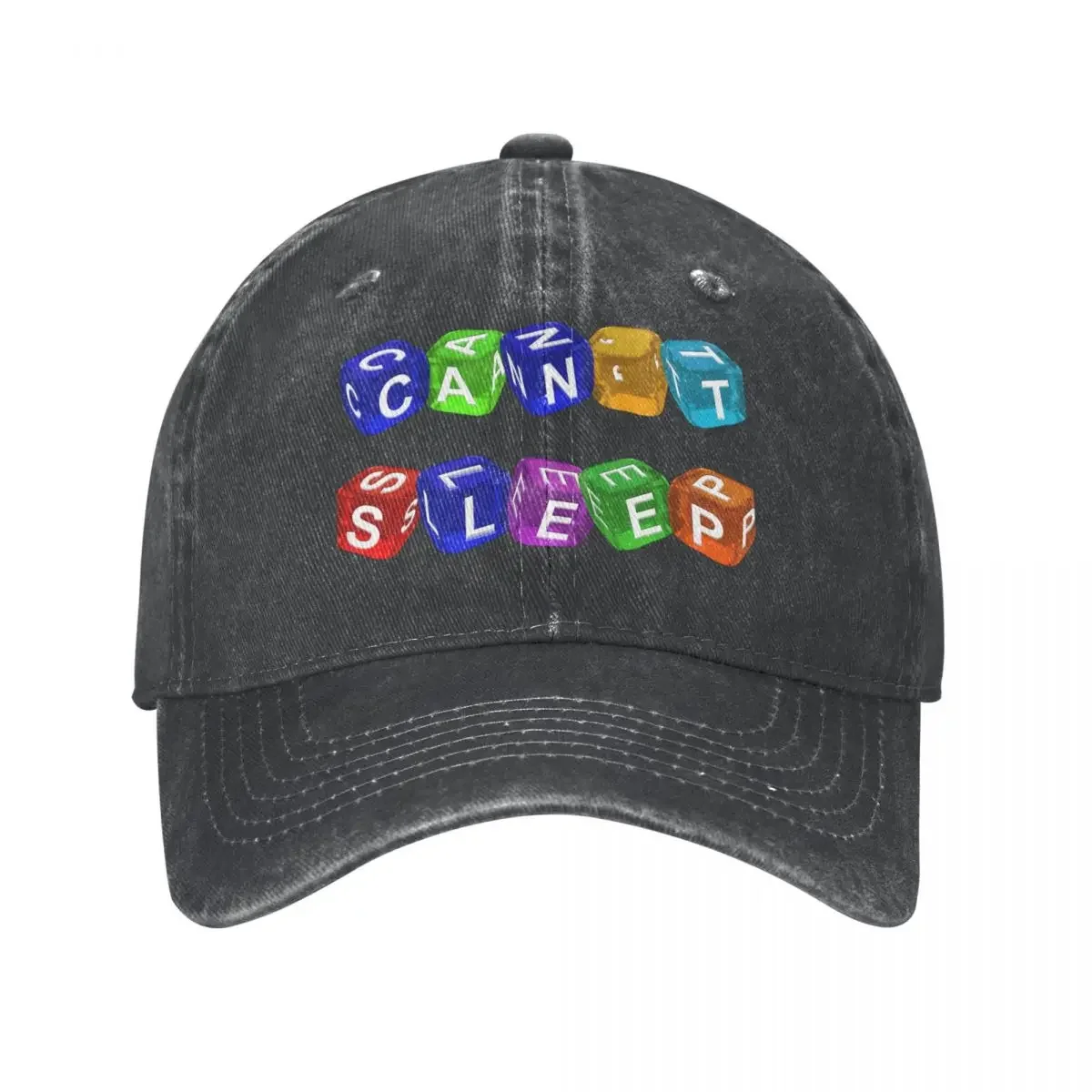 Kidcore Aesthetic Can't Sleep Dices Baseball Caps Y2K Year 2 Kilo 2000 Cowboy Hat Hats Drama Caps Snapback Caps Friend