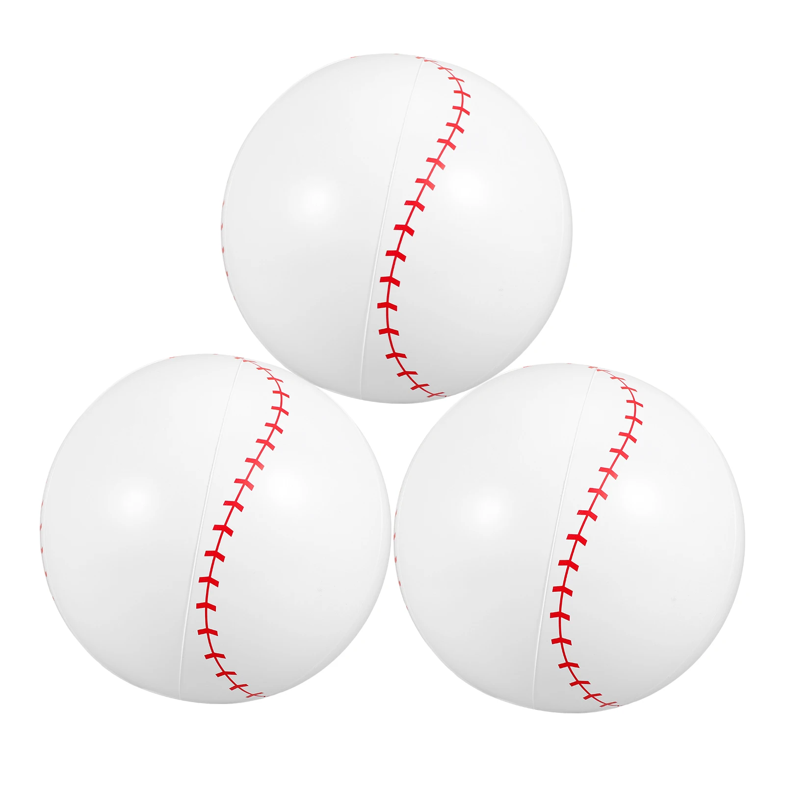 

3Pcs Inflatable Baseball Made of Heavy Duty PVC Portable for Pool Beach Backyard Throwing Catching Bouncing Sports Play