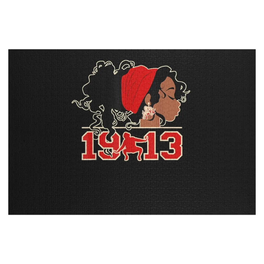 Пазл-головоломка Delta 1913 с изображением афроамериканских волос, знака Sigma Theta и слона, персонализированный для детей, персонализированный подарок