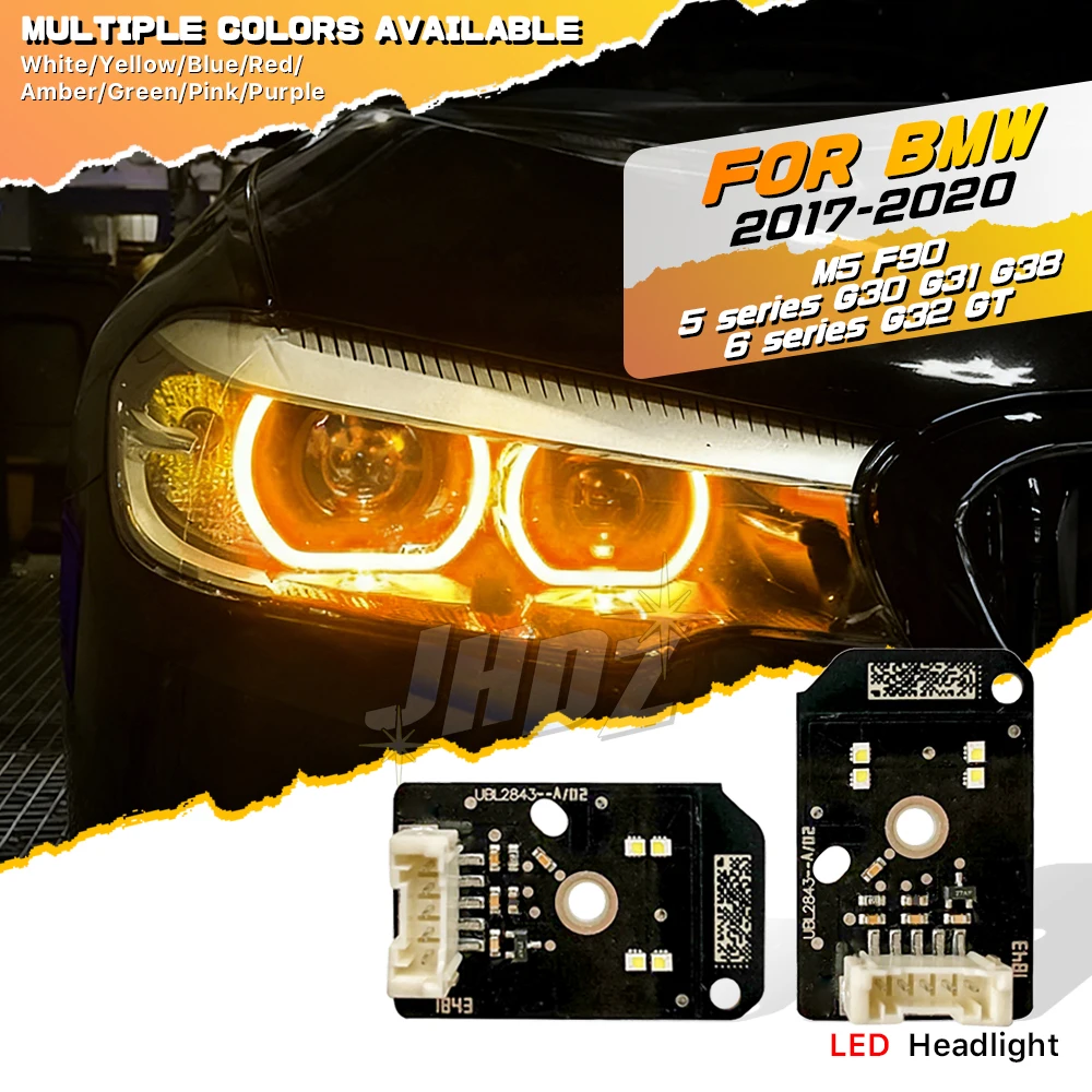 

Плата модуля DRL с желтыми ангельскими глазами 63117214934 для BMW 5 серии 17-20 M5 F90 G30 G31 G32 G38 светодиодные фары дневного света