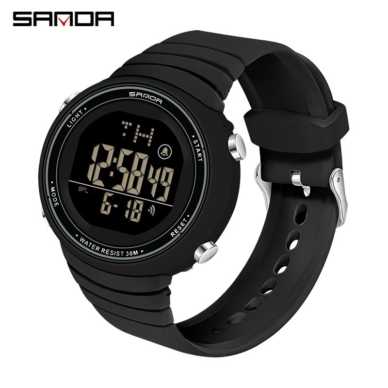 

New Fashion Brand Sports Women SANDA 9002 Watches Fashion Casual Waterproof LED Digital Watch Female Wristwatches Women Clock