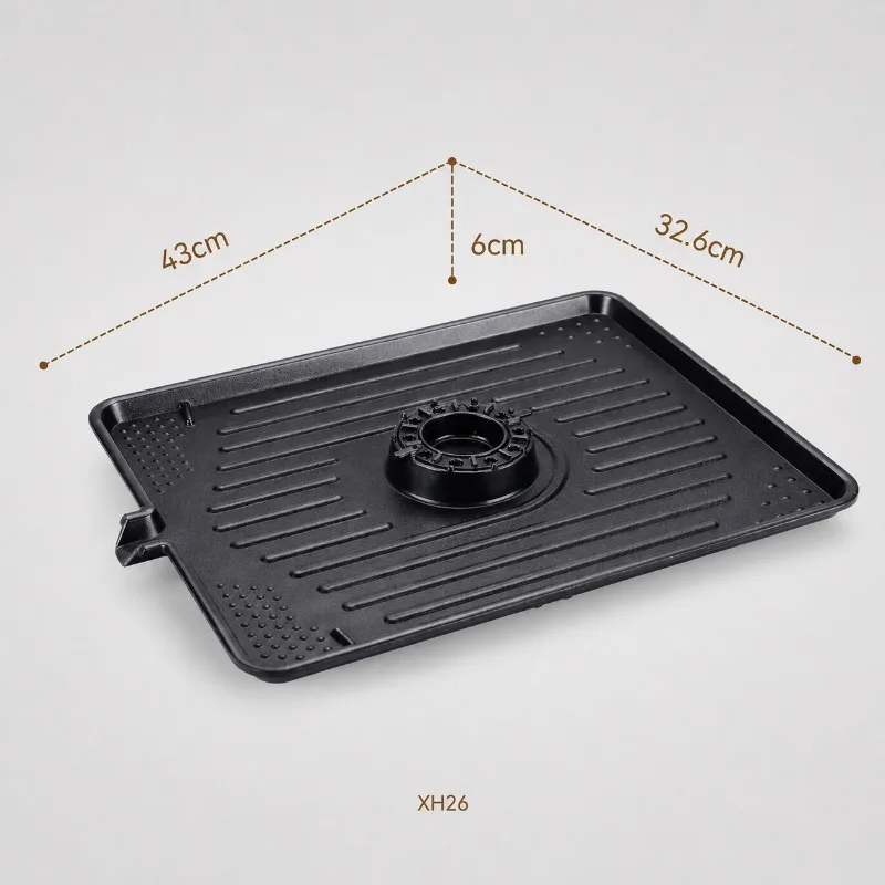 Korean Style Cast Aluminum BBQ Grill Pan Non-Stick Teppanyaki Plate for Outdoor Home Electric Grill