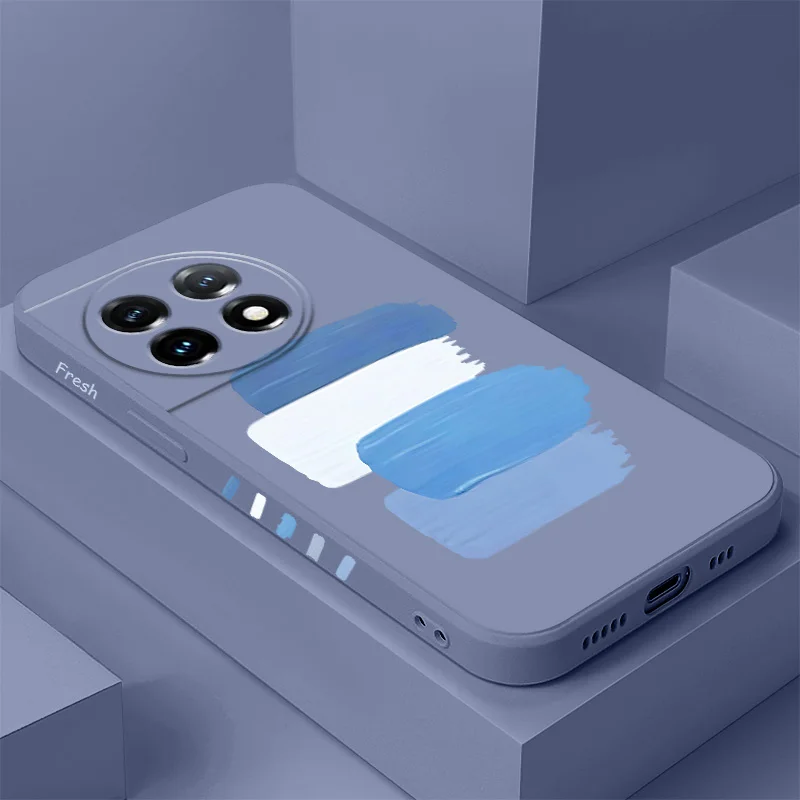 كتل ألوان بسيطة جراب هاتف ل Oneplus 13 13R 12 12R 11 11R 10 10R 10T 9R 9RT 9 8T 8 7T Pro 5G غطاء سيليكون سائل