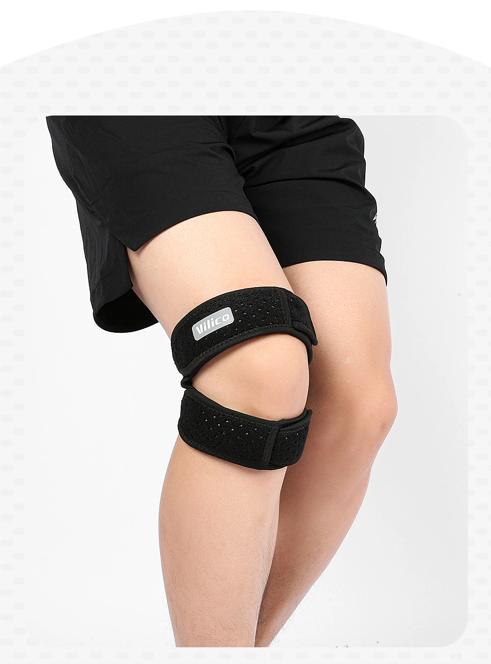 1Pcs Band Strap Einstellbare Iliotibial Knie Oberschenkel Hüfte ITB Syndrom Kompression Wrap Unterstützung, Atmungsaktive Patellar Sehnenscheidenentzündung – Detail 11
