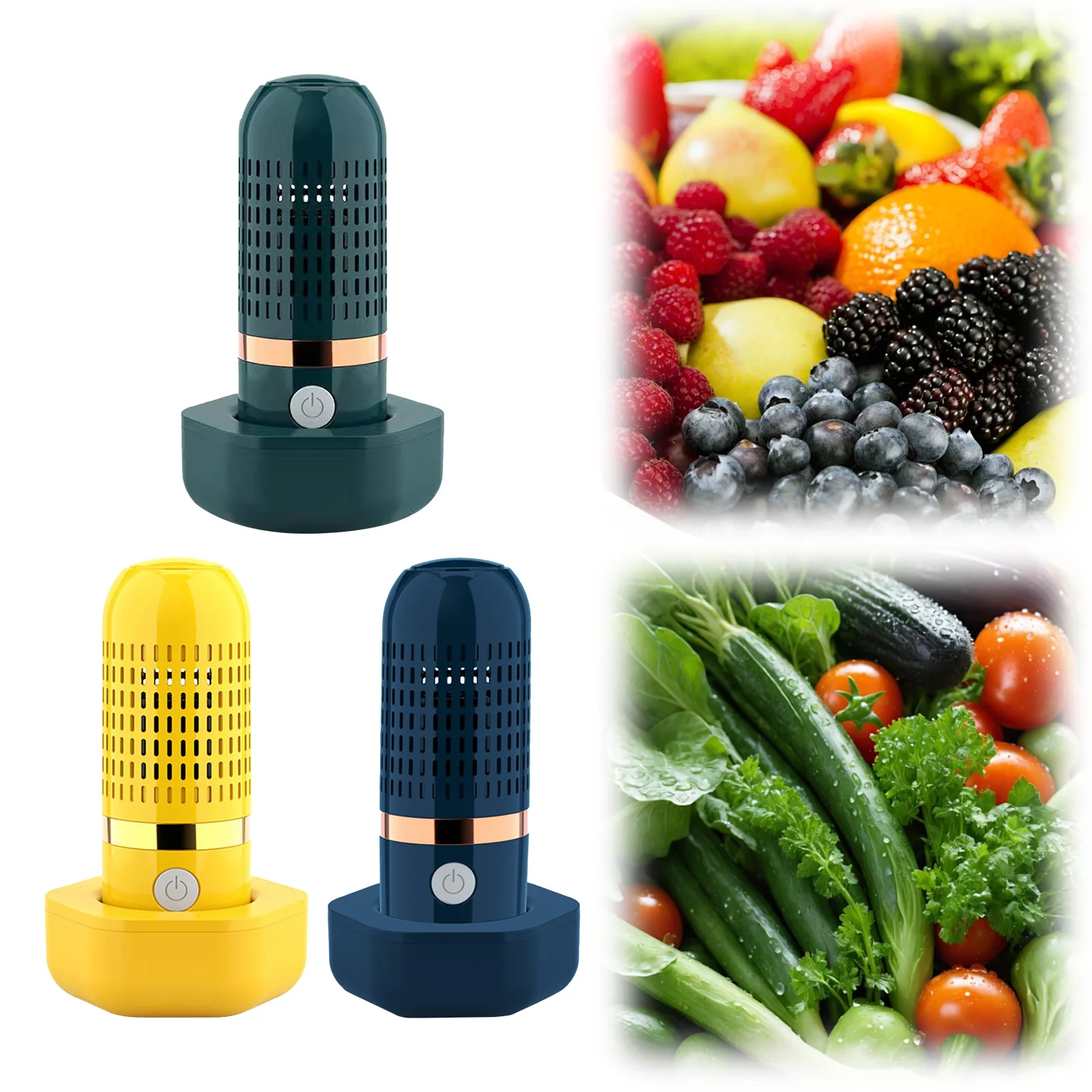 Portable Fruit and Vegetable Washing Machine Portable OH-ion Food Purifier No Scrubbing USB Powered for Home Travel Outdoor Use