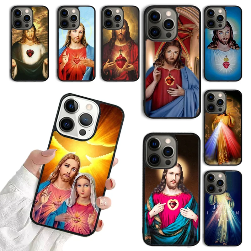 Divine Mercy Jesus Phone Case For iPhone 16 15 14 plus 11 12 13 Pro  XR XS Max coque Cover Shell