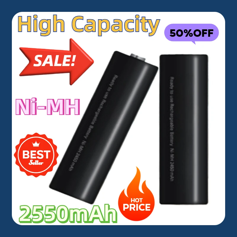 

Pre-Charged Rechargeable Battery AA High Capacity Ni-MH 2550mAh (Min. 2450mAh)