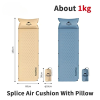 Self Inflating Sleeping Pad Outdoor Camping Single Automatic Inflatable Mat With Pillow Spliced Air Cushions  Folding Portable