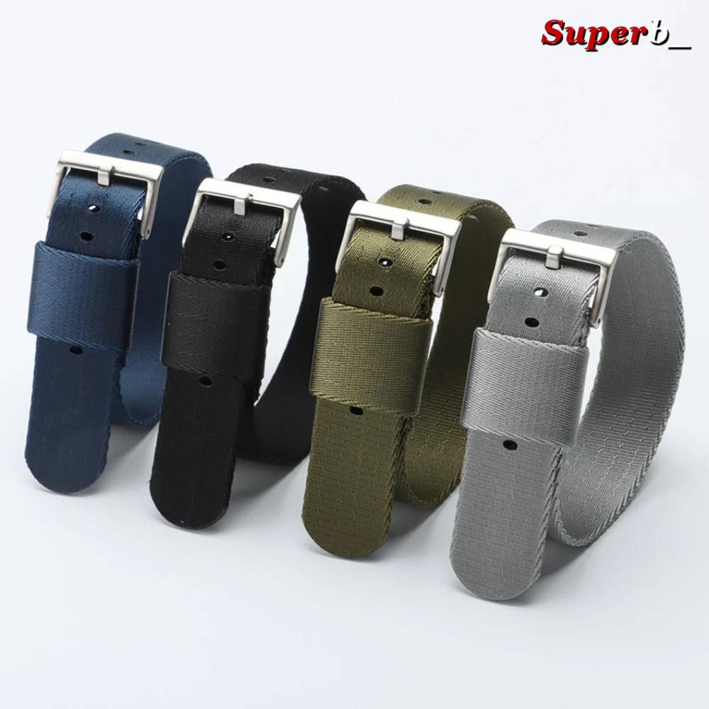 Military Ribbed Nylon Watchband 18mm 20mm 22mm for Omega Seamaster Nylon Watch Strap for Seiko Watch Band Bracelets Accessories