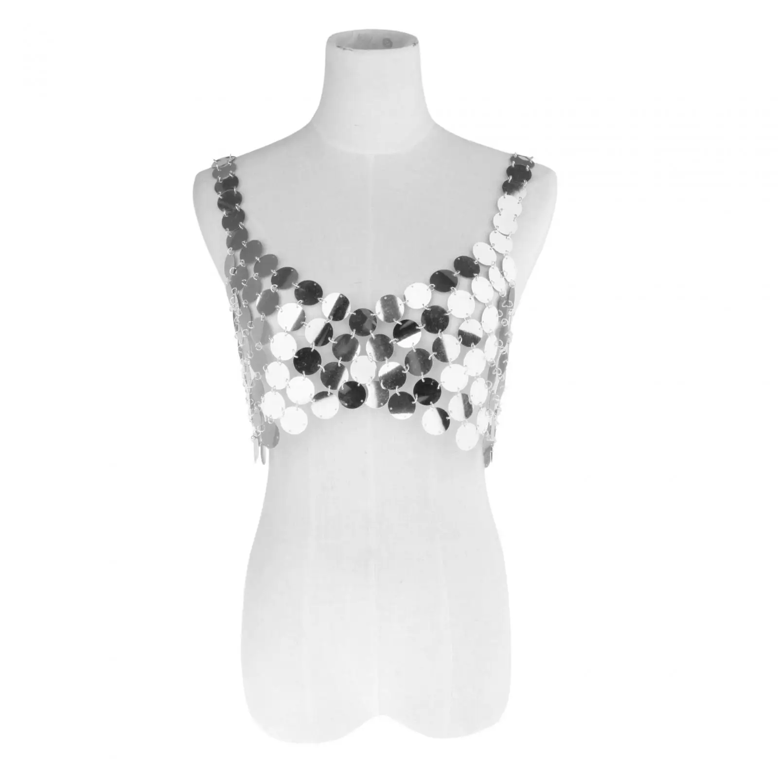 Haut court à paillettes pour femmes, tenue de danse du ventre, Costume avec strass scintillants, pour Clubwear, Halloween, Festival Rave