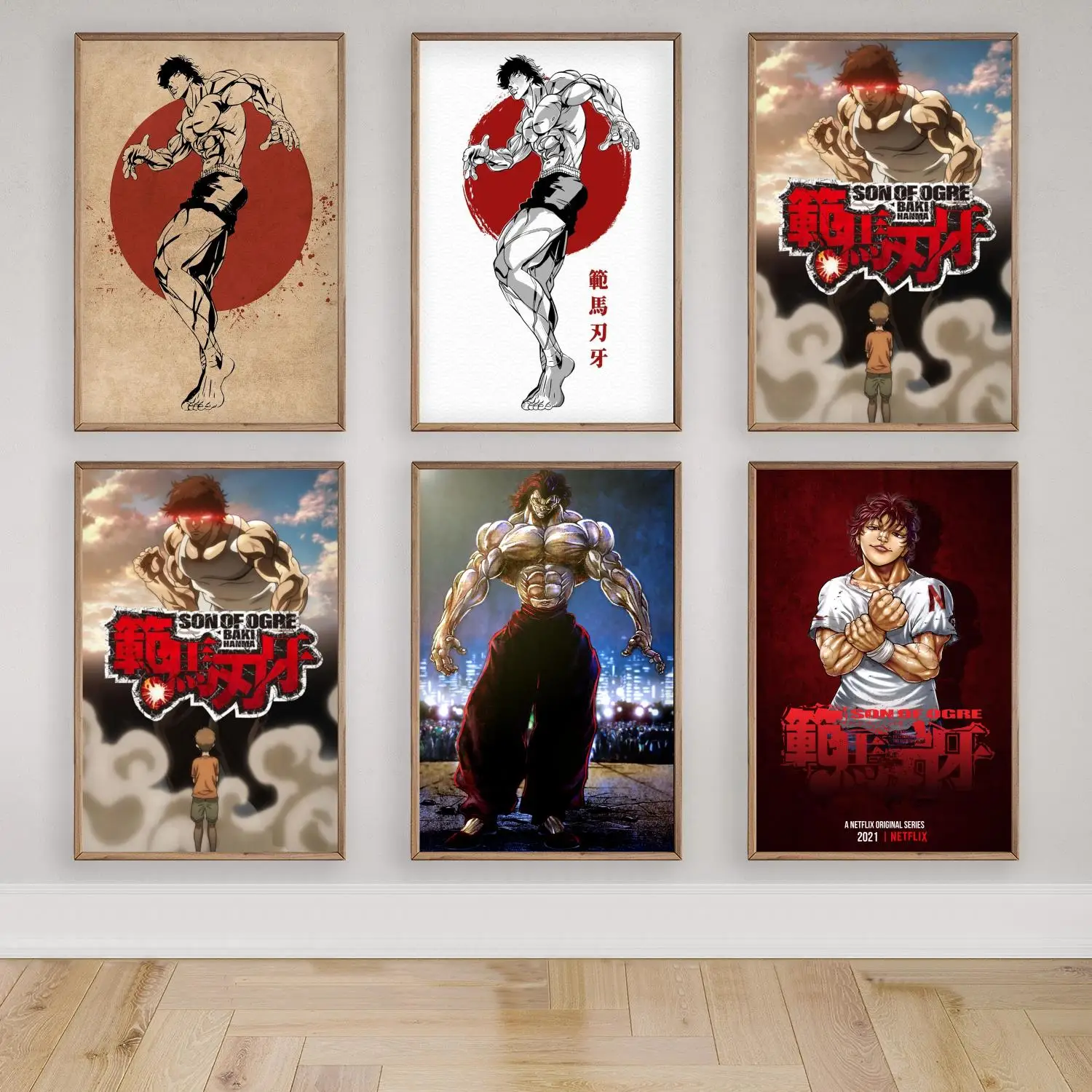 baki hanma Canvas Art Poster, Wall Art, Picture Print, Modern Family, Bedroom Decor, Posters