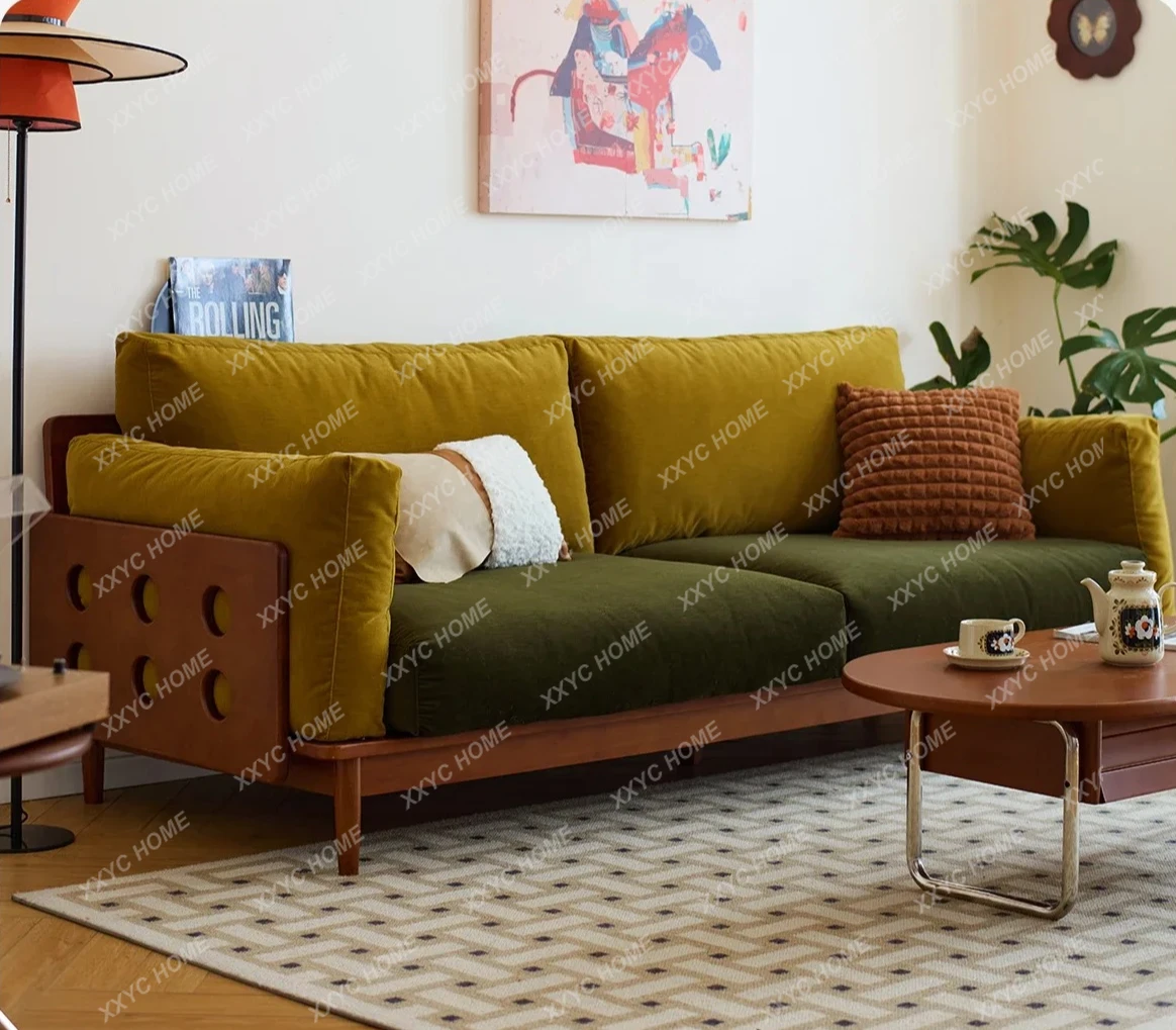 

Диван-кровать QQAdults Green Living Room Couch Velvet Villa, современный, деревянный, роскошный, двойной, с оттоманкой, для гостиной