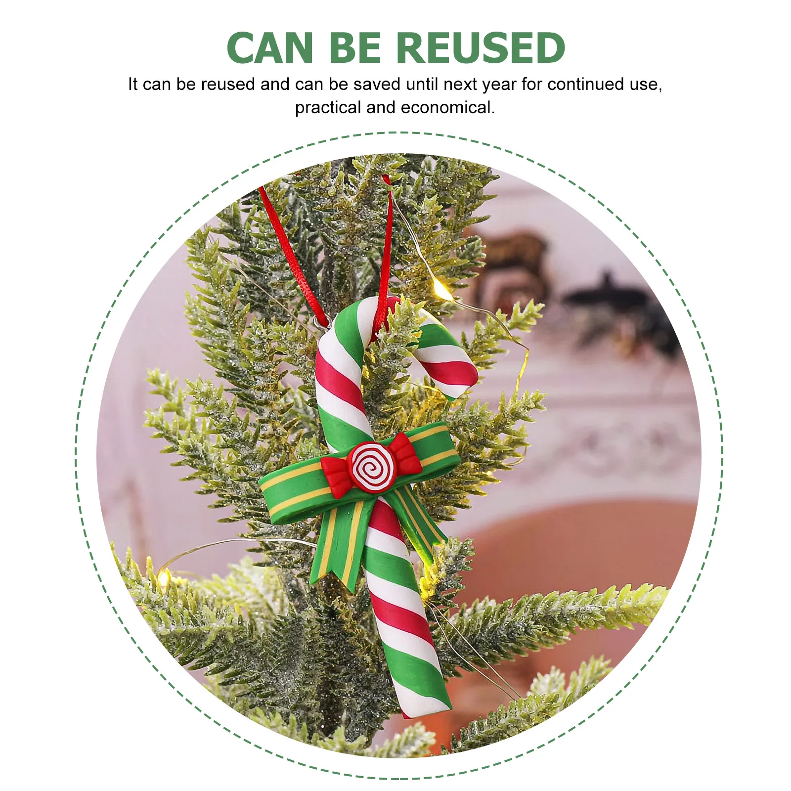 

Polymer Clay Sweets naments Cane Figurines Table Christmas Party Home Festive Pendant Tree nament Miniature