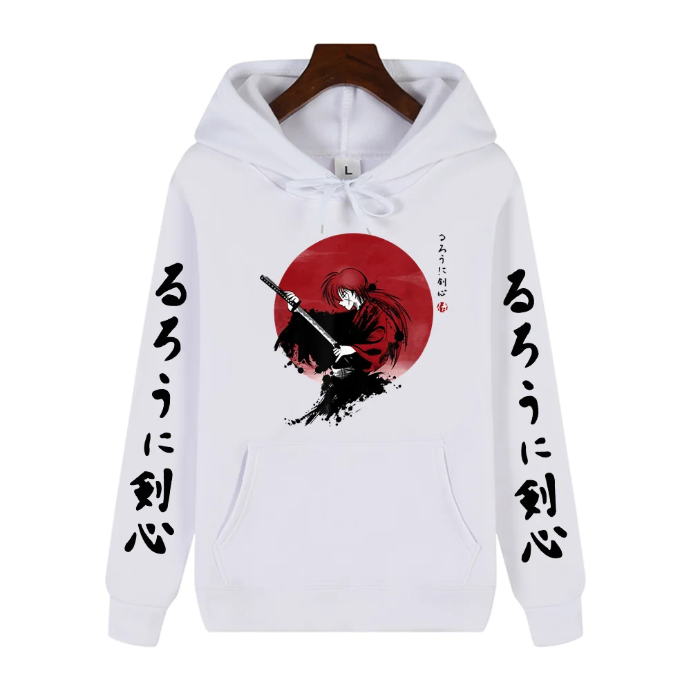 Himura Kenshin handsome print Autumn/Winter Comfortable soft thickener men's high quality casual fashion warm street hoodie