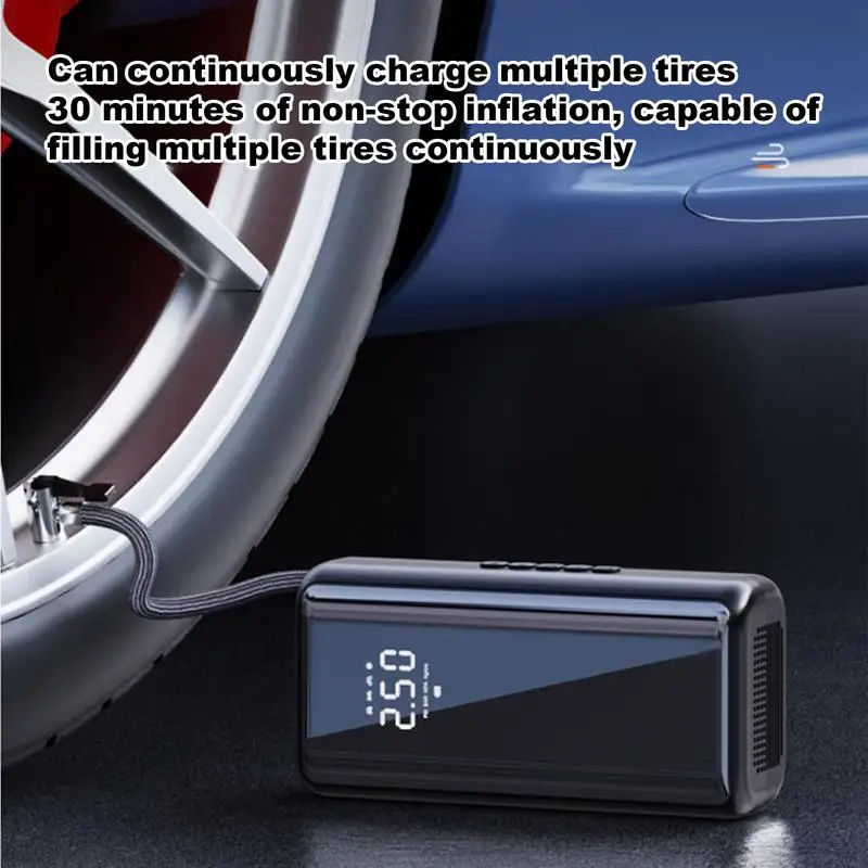 

5400mAh Rechargeable Air Pump Cigarette Lighter Tire Inflator Portable Compressor Digital Cordless Car Tyre Inflator 150 PSI