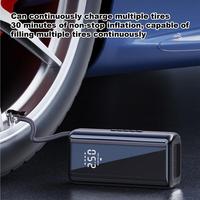 5400mAh Rechargeable Air Pump Cigarette Lighter Tire Inflator Portable Compressor Digital Cordless Car Tyre Inflator 150 PSI